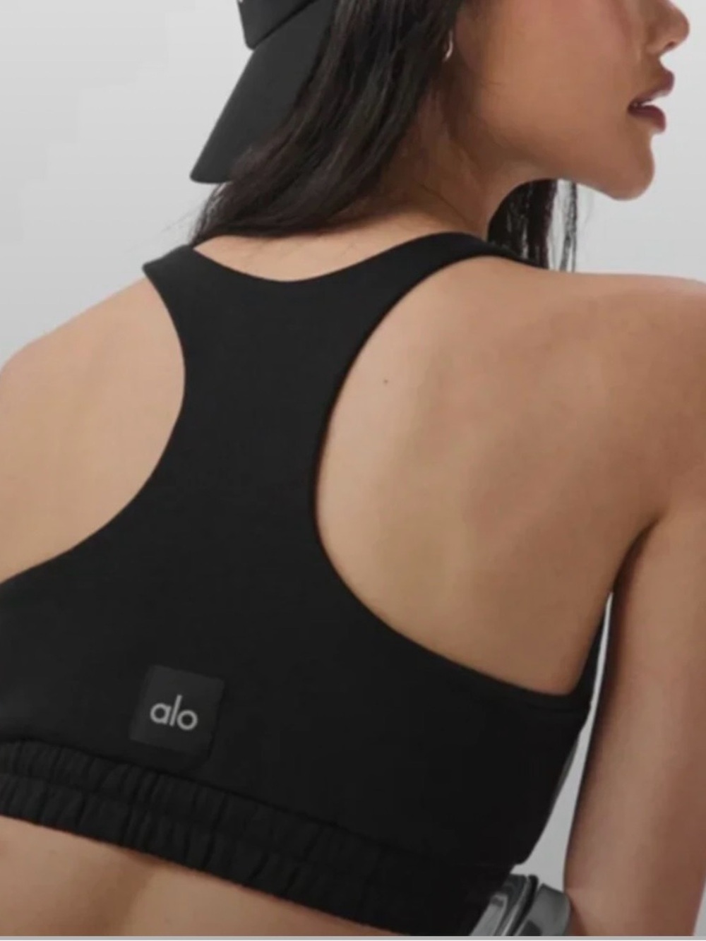 ALO Yoga Scoop Neck Sweatshirt Bra Black M